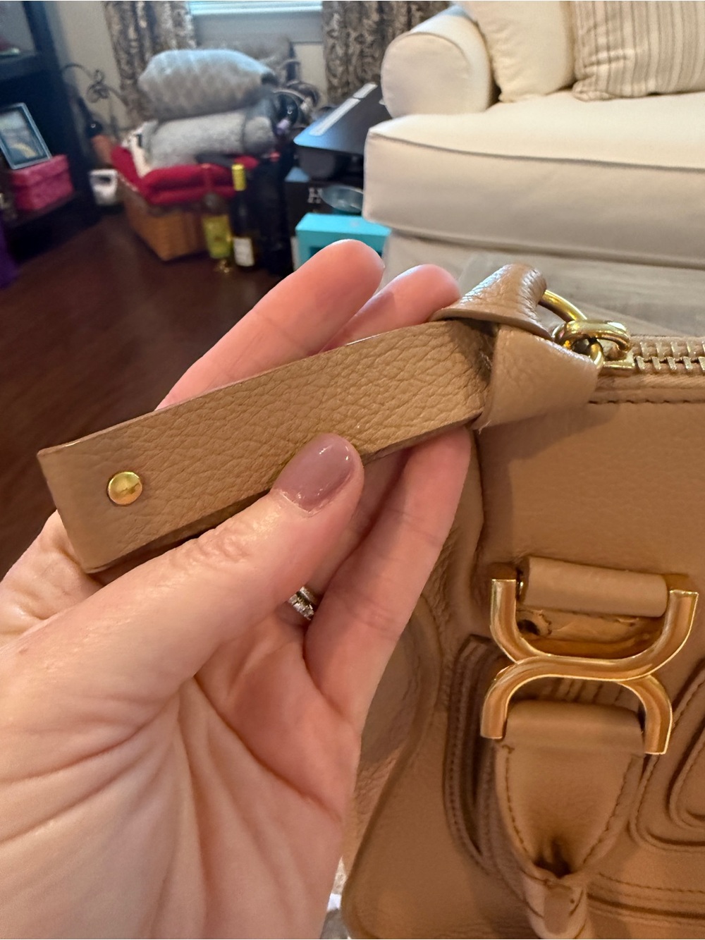 Chloé Marcie Small Satchel Cognac Brown Leather Satchel with Gold Hardware - Picture 3 of 15